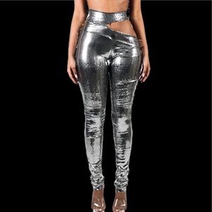 FromGrayScale sequin dip pants